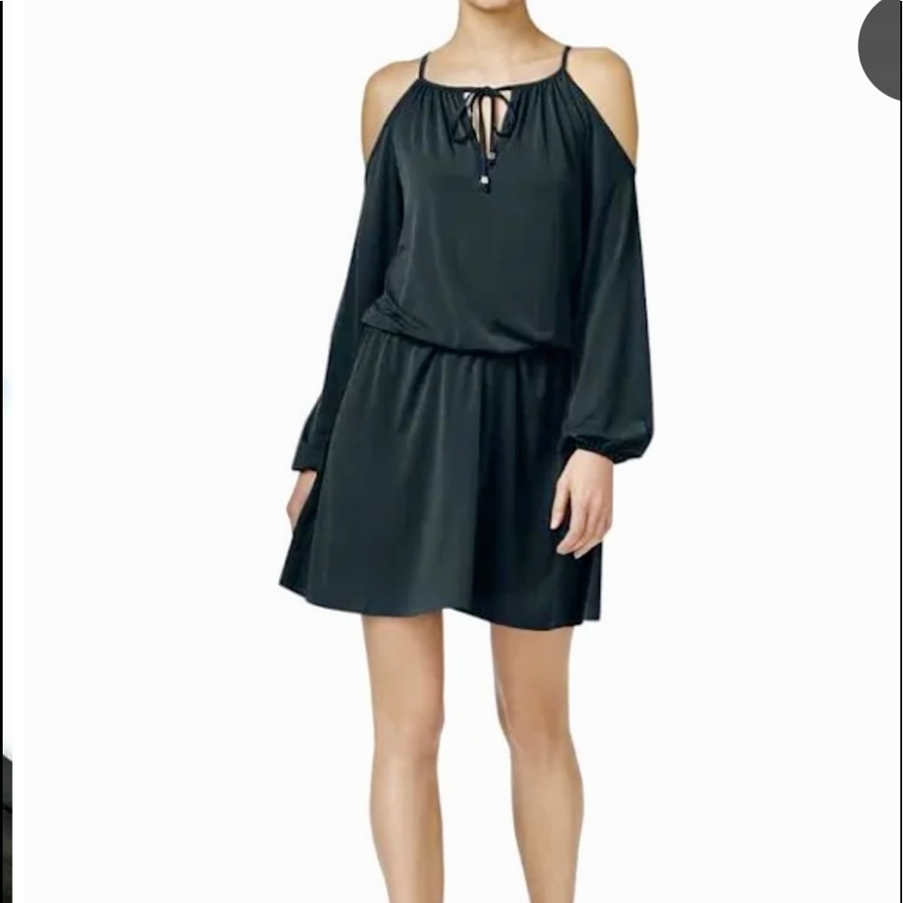 New MICHAEL Michael Kors Cold Shoulder Black Dress